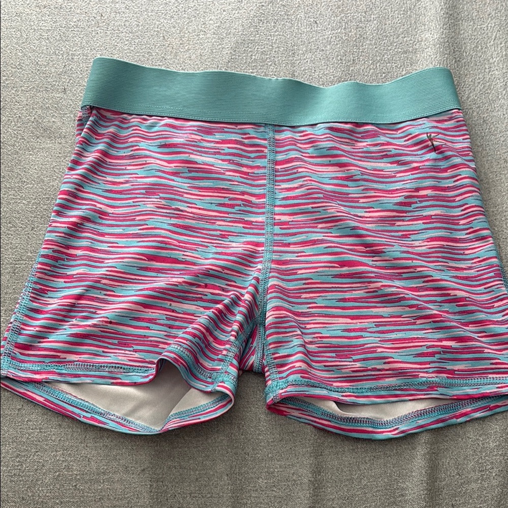 Colorful Striped Athletic Shorts